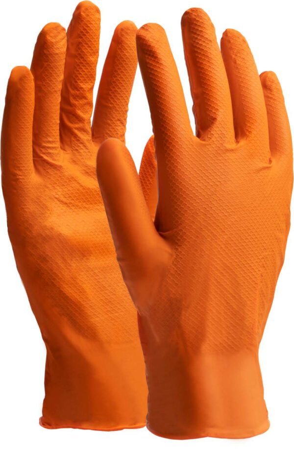 Rękawice Nitrylowe "Nitrax Grip Orange" STALCO PERFECT