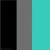Kolor czarny-szary-turkusowy